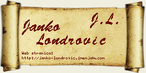 Janko Londrović vizit kartica